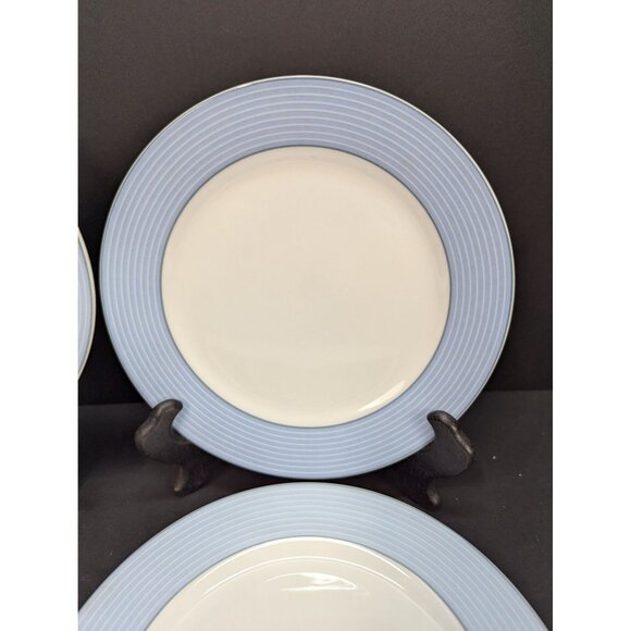 Germany Flirt by R&B Decor Happy Day Blue 7 1/2" Bread Plate Lot of 4 - Picture 3 of 7